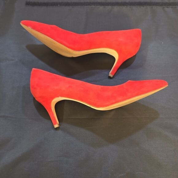 BRAND NEW ESSEX LANE SUEDE EL-DENY POINTED TOE LOW HEEL SLIP-ON PUMP - Picture 10 of 16